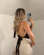 Top LÉNA - Brun